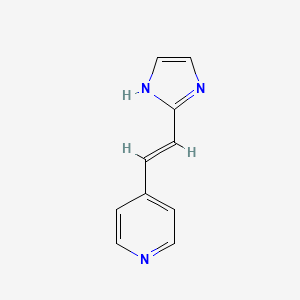 molecular formula C10H9N3 B12821298 (E)-4-(2-(1H-Imidazol-2-yl)vinyl)pyridine 