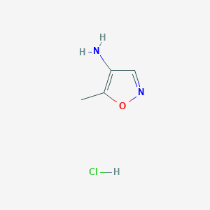 molecular formula C4H7ClN2O B1282153 5-Methylisoxazol-4-amine hydrochloride CAS No. 100499-66-9