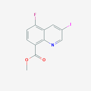 molecular formula C11H7FINO2 B12821739 Methyl 5-fluoro-3-iodoquinoline-8-carboxylate 