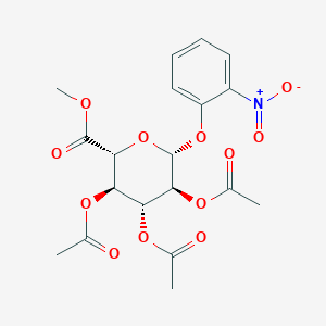 molecular formula C19H21NO12 B12821840 methyl (2R,3R,4R,5S,6R)-3,4,5-triacetyloxy-6-(2-nitrophenoxy)oxane-2-carboxylate 