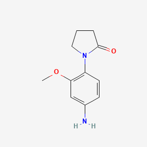 molecular formula C11H14N2O2 B1282190 1-(4-Amino-2-methoxyphenyl)pyrrolidin-2-one CAS No. 69132-30-5