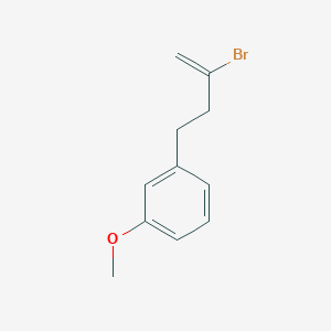 molecular formula C11H13BrO B012822 2-Bromo-4-(3-methoxyphenyl)-1-butene CAS No. 104997-02-6