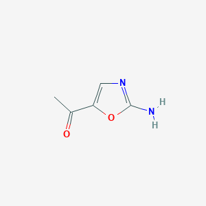 molecular formula C5H6N2O2 B1282206 1-(2-Amino-1,3-oxazol-5-YL)ethanone CAS No. 87005-17-2