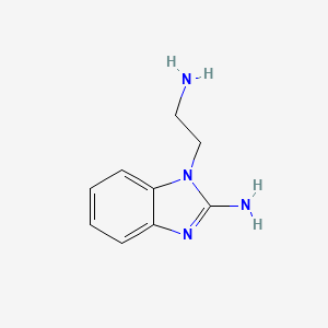 molecular formula C9H12N4 B1282226 1-(2-Aminoethyl)-1H-benzo[d]imidazol-2-amine CAS No. 60078-77-5