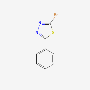 molecular formula C8H5BrN2S B1282238 2-Bromo-5-phenyl-1,3,4-thiadiazole CAS No. 53645-95-7