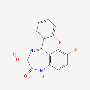 molecular formula C15H10BrFN2O2 B1282266 7-bromo-5-(2-fluorophenyl)-1,3-dihydro-3-hydroxy-2H-1,4-benzodiazepin-2-one 