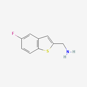molecular formula C9H8FNS B12822685 (5-Fluoro-1-benzothiophen-2-yl)methanamine 