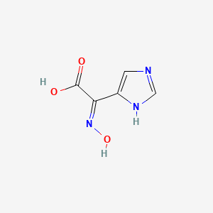 molecular formula C5H5N3O3 B12822714 2-(Hydroxyimino)-2-(1H-imidazol-4-yl)acetic acid 