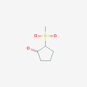 molecular formula C6H10O3S B1282274 2-甲磺酰基环戊酮 CAS No. 89729-97-5