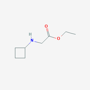molecular formula C8H15NO2 B1282296 Ethyl 2-(cyclobutylamino)acetate CAS No. 742015-31-2