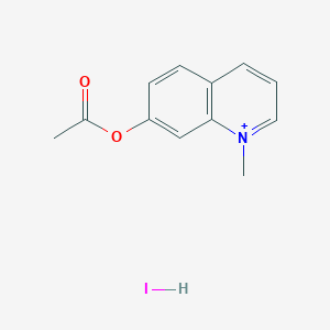 molecular formula C12H13INO2+ B12823123 7-Acetoxy-1-methyl-quinolinium iodid 