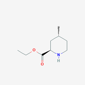 molecular formula C9H17NO2 B128232 Ethyl (2R,4R)-4-methyl-2-piperidinecarboxylate CAS No. 74892-82-3