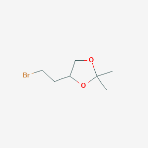 molecular formula C7H13BrO2 B1282321 4-(2-Bromoethyl)-2,2-dimethyl-1,3-dioxolane CAS No. 89942-18-7