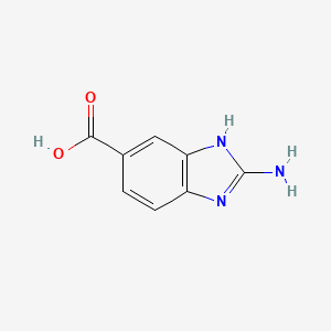 molecular formula C8H7N3O2 B1282323 2-Amino-1H-benzo[d]imidazole-5-carboxylic acid CAS No. 76391-97-4