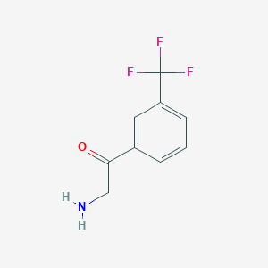 molecular formula C9H8F3NO B1282325 2-Amino-1-[3-(trifluoromethyl)phenyl]ethanone CAS No. 64748-87-4