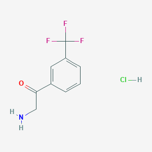 molecular formula C9H9ClF3NO B1282326 2-Amino-1-(3-(trifluoromethyl)phenyl)ethanone hydrochloride CAS No. 61062-56-4