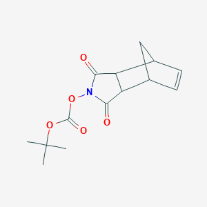 molecular formula C14H17NO5 B1282338 tert-Butyl (1,3-dioxo-3a,4,7,7a-tetrahydro-1H-4,7-methanoisoindol-2(3H)-yl) carbonate CAS No. 64205-15-8
