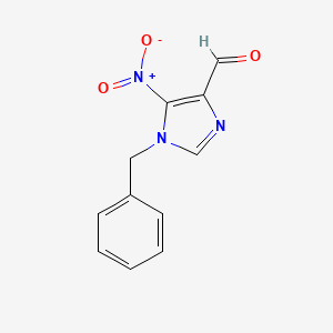 molecular formula C11H9N3O3 B1282346 1-Benzyl-5-nitro-1H-imidazole-4-carbaldehyde CAS No. 87471-10-1