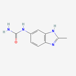 molecular formula C9H10N4O B12823722 1-(2-Methyl-1H-benzo[d]imidazol-5-yl)urea CAS No. 72550-37-9