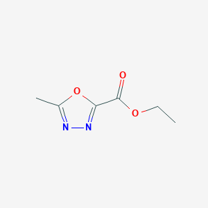 molecular formula C6H8N2O3 B1282373 Ethyl 5-methyl-1,3,4-oxadiazole-2-carboxylate CAS No. 37641-36-4