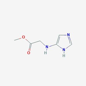 molecular formula C6H9N3O2 B12823776 methyl 2-((1H-imidazol-4-yl)amino)acetate 