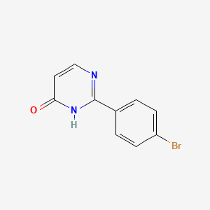 molecular formula C10H7BrN2O B1282382 2-(4-Bromophenyl)pyrimidin-4(3H)-one CAS No. 88627-12-7