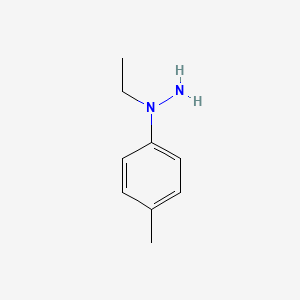 molecular formula C9H14N2 B1282387 1-Ethyl-1-(4-methylphenyl)hydrazine CAS No. 61715-72-8