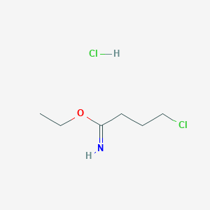 molecular formula C6H13Cl2NO B1282390 ethyl 4-chlorobutanimidoate hydrochloride CAS No. 89224-42-0
