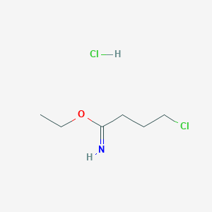 molecular formula C6H13Cl2NO B1282390 Ethyl 4-chlorobutanimidate hydrochloride CAS No. 89224-42-0