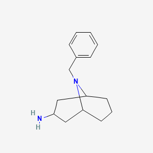 molecular formula C15H22N2 B1282412 9-Benzyl-9-azabicyclo[3.3.1]nonan-3-amine CAS No. 76272-99-6
