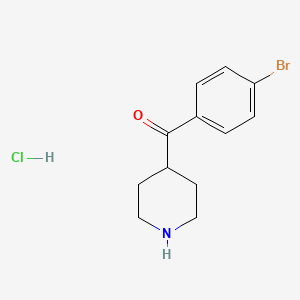 molecular formula C12H15BrClNO B1282414 4-(4-Bromobenzoyl)piperidine hydrochloride CAS No. 64671-00-7
