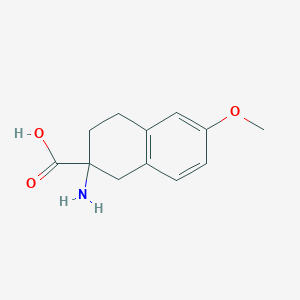 molecular formula C12H15NO3 B1282422 2-氨基-6-甲氧基-1,2,3,4-四氢萘-2-羧酸 CAS No. 35581-10-3