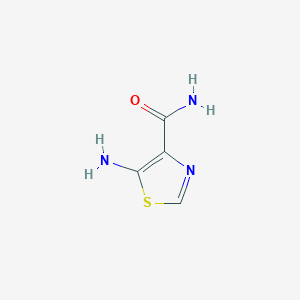 molecular formula C4H5N3OS B1282440 5-Aminothiazole-4-carboxamide CAS No. 5539-46-8