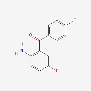 molecular formula C13H9F2NO B1282454 (2-Amino-5-fluorophenyl)(4-fluorophenyl)methanone 