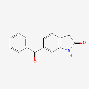 molecular formula C15H11NO2 B1282455 6-benzoyl-1,3-dihydro-2H-indol-2-one CAS No. 91713-63-2