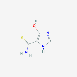 molecular formula C4H5N3OS B12824570 4-Hydroxy-1H-imidazole-5-carbothioamide 