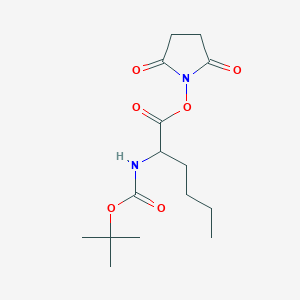 molecular formula C15H24N2O6 B1282464 Boc-L-2-aminohexanoic acid-OSu 