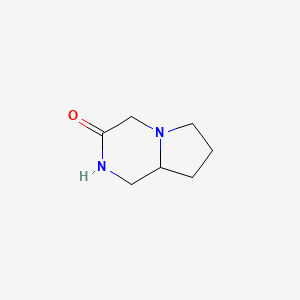 molecular formula C7H12N2O B1282465 Hexahydropyrrolo[1,2-a]pyrazin-3(4h)-one CAS No. 16620-83-0