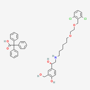 molecular formula C44H49Cl2NO7 B12824695 S-Vilanterol Trifenatate 