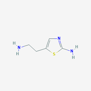 molecular formula C5H9N3S B1282503 5-(2-Aminoethyl)thiazol-2-amine 
