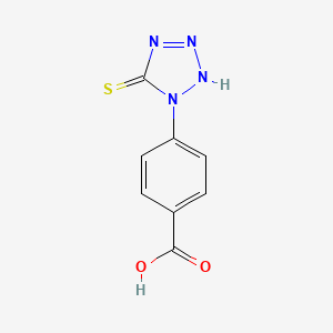 molecular formula C8H6N4O2S B1282508 1-(4-羧基苯基)-5-巯基-1H-四唑 CAS No. 23249-95-8