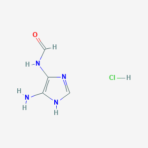 molecular formula C4H7ClN4O B12825144 N-(4-Amino-1H-imidazol-5-yl)formamide hydrochloride 