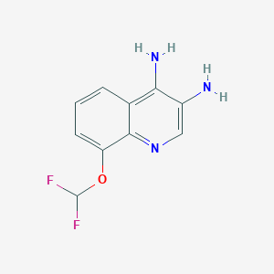 molecular formula C10H9F2N3O B12825193 8-(Difluoromethoxy)quinoline-3,4-diamine 