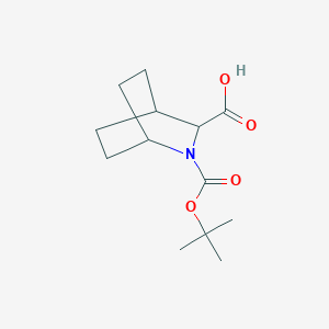 molecular formula C13H21NO4 B1282538 2-(tert-Butoxycarbonyl)-2-azabicyclo[2.2.2]octane-3-carboxylic acid CAS No. 109523-16-2