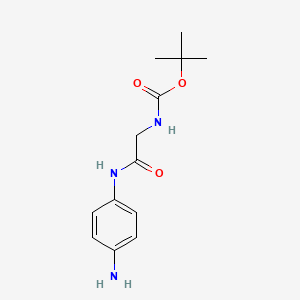molecular formula C13H19N3O3 B1282543 tert-Butyl (2-((4-aminophenyl)amino)-2-oxoethyl)carbamate 