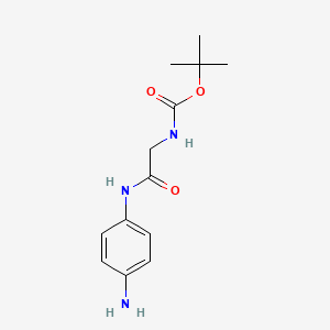 molecular formula C13H19N3O3 B1282543 Tert-butyl N-[2-(4-aminoanilino)-2-oxoethyl]carbamate 