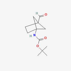 molecular formula C12H19NO3 B12825442 tert-Butyl (4-formylbicyclo[2.1.1]hexan-1-yl)carbamate 