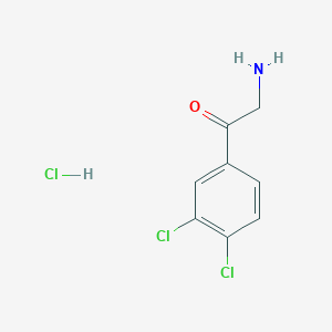 molecular formula C8H8Cl3NO B1282548 2-(3,4-Dichlorophenyl)-2-oxoethylamine hydrochloride CAS No. 41995-19-1