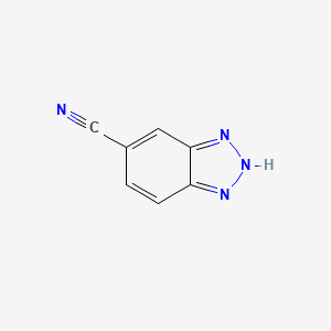 molecular formula C7H4N4 B1282557 1H-1,2,3-Benzotriazole-5-carbonitrile CAS No. 24611-70-9