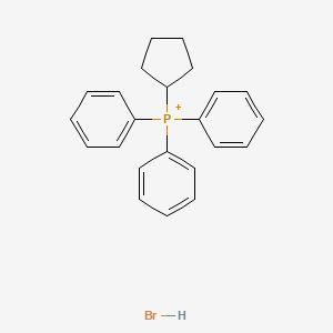 molecular formula C23H25BrP+ B12825648 Cyclopentyl(triphenyl)phosphanium;hydrobromide 